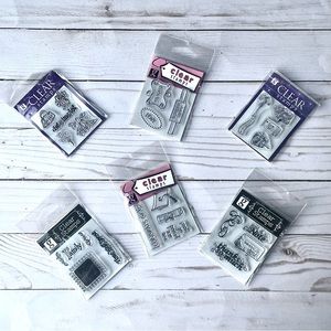 Clear Acrylic Stamps - Multi-Themed - Set of 6